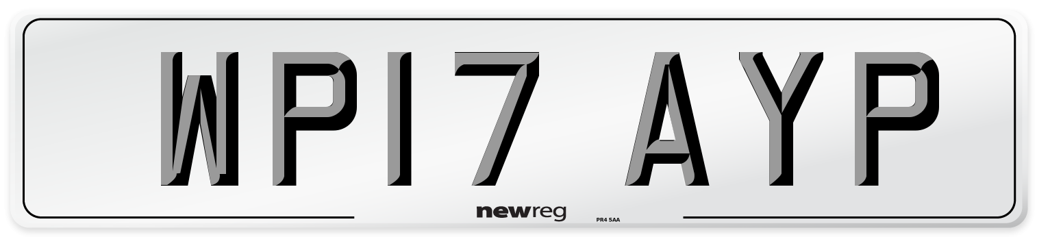 WP17 AYP Number Plate from New Reg